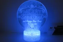 Đèn LED 3D quà tặng giáng sinh và năm mới 7 màu